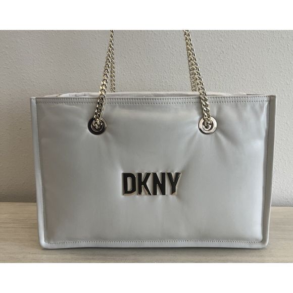 DKNY Maggie Ivory Tote Bag R34AZB73 NWT Large Designer Handbag Purse - Picture 11 of 14